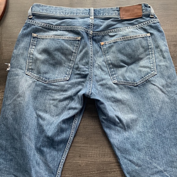 SLIQ Mens Faded Distressed Jeans - Picture 4 of 6